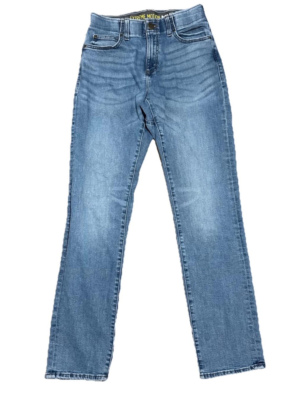 Lee Extreme Motion MVP Athletic Fit Tapered Denim Jeans 30 X 32 Whiskered Blue